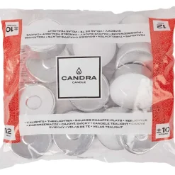 Candra Kaarsen^Maxi-Theelichten Wit