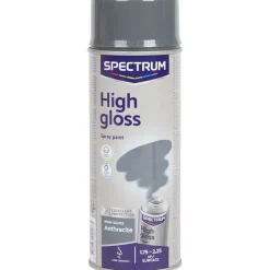 Spectrum Verf^Hoogglans Spuitverf Antraciet