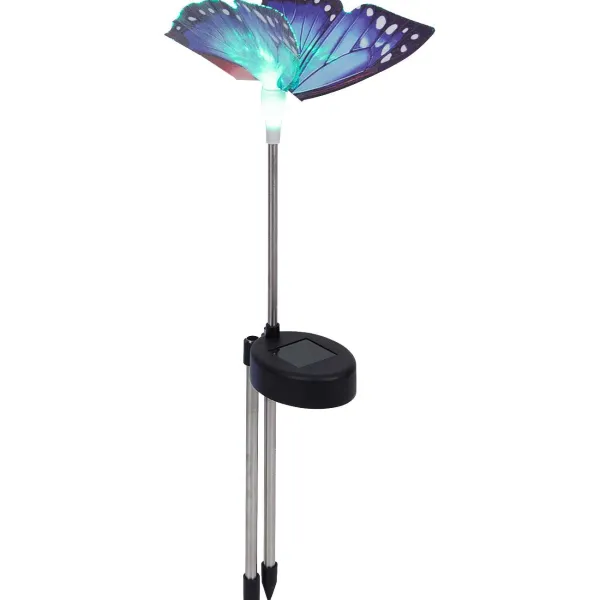 Merk Tuindecoratie^Vlinder Tuinsteker Met Solarverlichting
